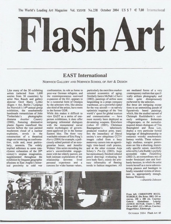 ‘EAST International’ by Daniela Johnson (2004). Review published in ‘Flash Art’, No. 238.