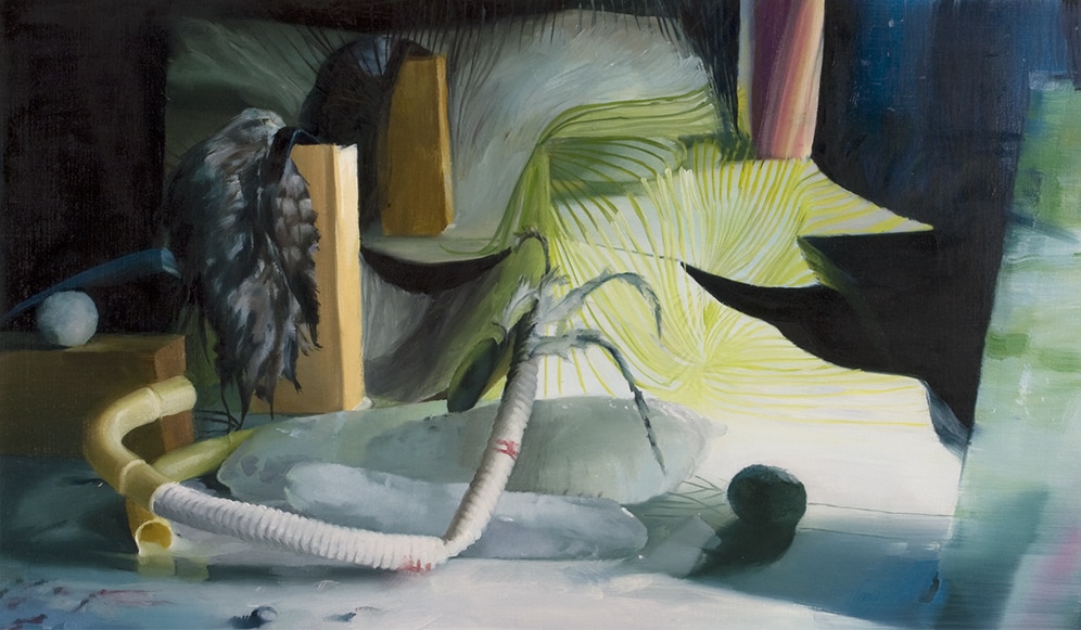 Janice McNab, D.I.Y. – ‘Evening in the Forest’ (2014), 40x65cm, oil on oil paper