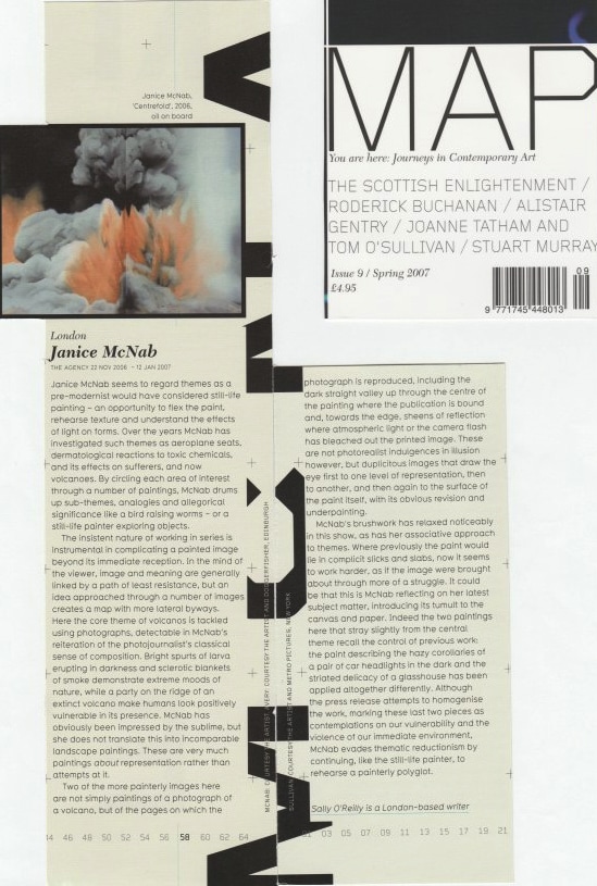 ‘Janice McNab’ by Sally O’Reilly (2007). Review published in ‘Map Magazine’.