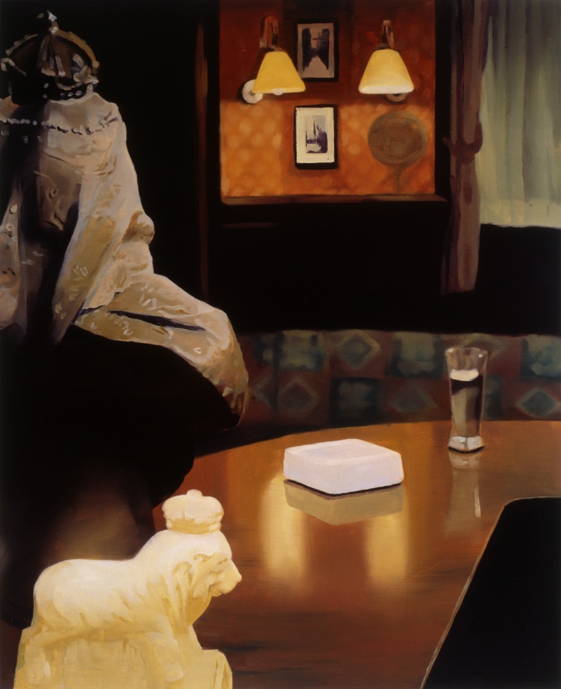 Janice McNab, Eastenders, ‘The Night Club’ (2002), 120x190cm, oil on board