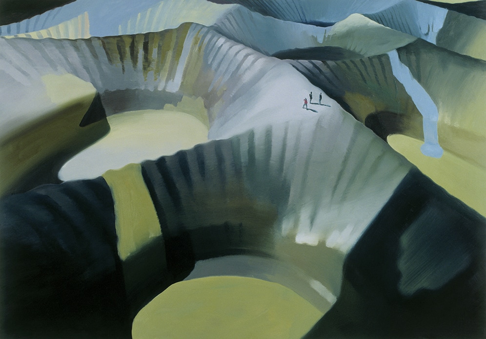 Janice McNab, The Chocolate Box Paintings ‘How Green were our Valleys’ (2008), 122x150cm, oil on board