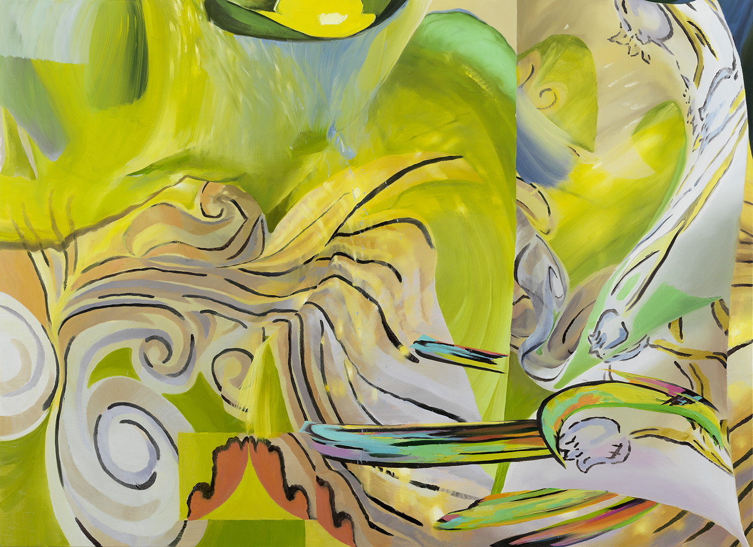 Janice McNab, The Spectral Garden (2021-23), 120x150cm, oil on linen