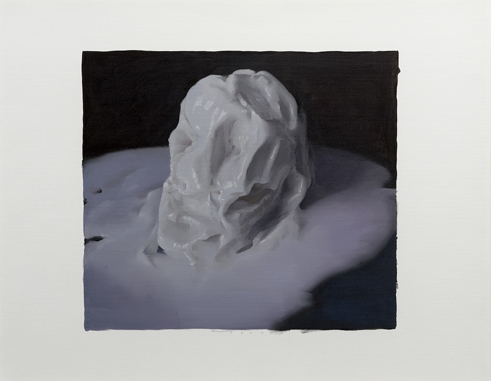 Janice McNab, The Ghost Artist — How deep is your love?, ‘Skull’, Study (2019), 50x65cm, oil on oil paper