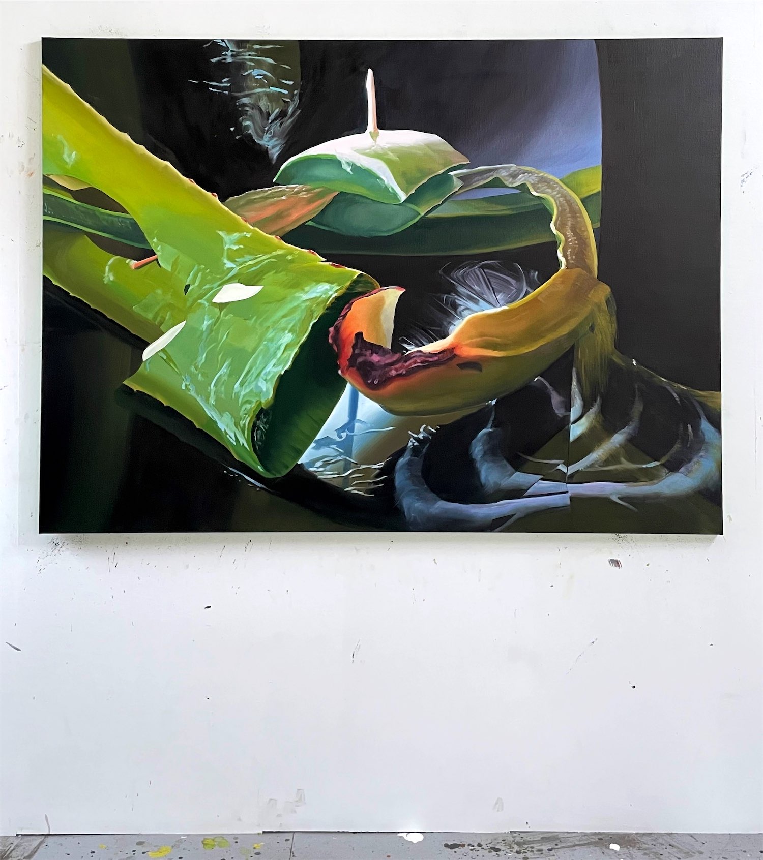Janice McNab, The Ghost Artist — Night (2022), 120x165cm, oil on linen
