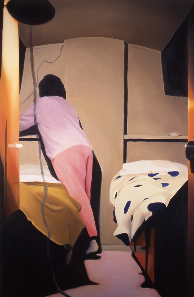 Janice McNab, The Isolation Paintings, ‘New Mexico, Cell’ (1998), 185x122cm, oil on board