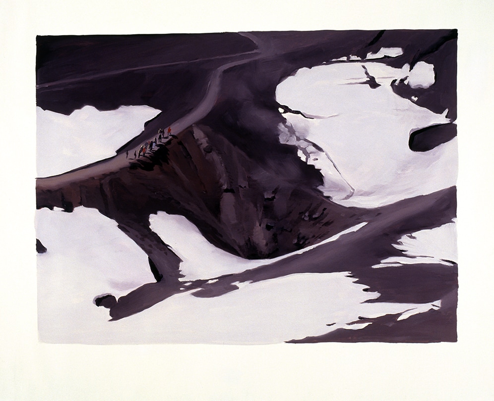 Janice McNab, The Volcano, ‘Etna The Philosopher’s Ridge, I ’ (2006), 100x126cm, oil / acrylic on paper